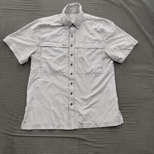 GameGuard Shirt Mens Large Plaid Button Up Short Sleeve Hiking Outdoors.